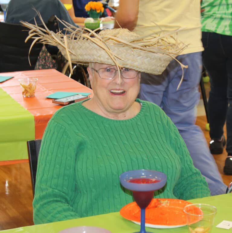 Sister Karla Kaelin is ready for more chips and salsa. Sister Karla Kaelin is ready for more chips and salsa.