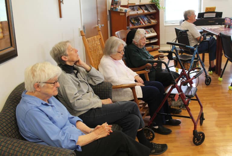 From left, Sisters George Mary Hagan, Maureen O’Neill, Catherine Barber and Michael Ann Monaghan enjoy the music. From left, Sisters George Mary Hagan, Maureen O’Neill, Catherine Barber and Michael Ann Monaghan enjoy the music.