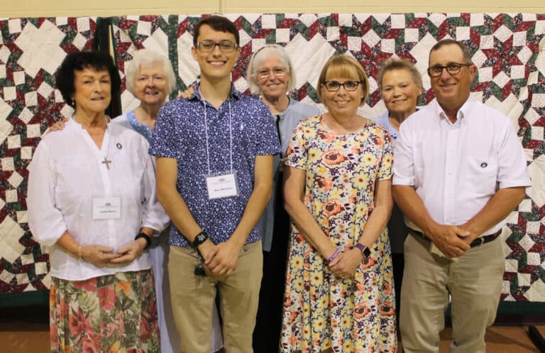 The new Ursuline Associates are in front, with their contact Sisters in back. From left are Associates Linda Rocco, Wes Wheatley, Alice Durbin and Jamie Durbin; in back, Sisters Vivian Bowles, Nancy Liddy and Alicia Coomes.