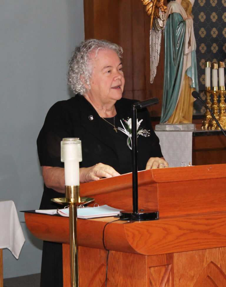 Sister Martha Keller reads a passage from Jeremiah 1:4-9. Sister Martha Keller reads a passage from Jeremiah 1:4-9.