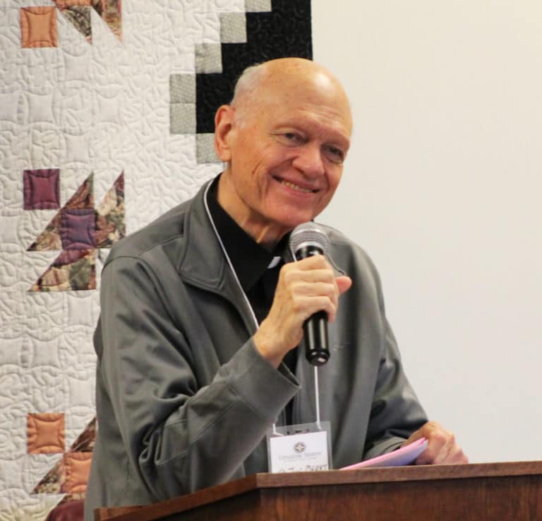 Father Joe Merkt facilitated the morning session discussing the ministerial portion of his four-part retreat day titled “Exploring Personal Growth in the Spirit of Saint Angela Merici.” In 2018 he led discussion on Ursuline spirituality.