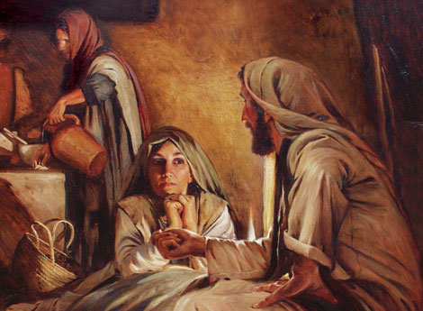 Martha received Jesus into her house