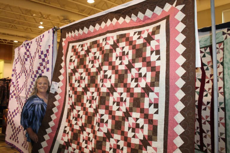 Michelle Morris of nearby West Louisville looks forward to wrapping up in this quilt.