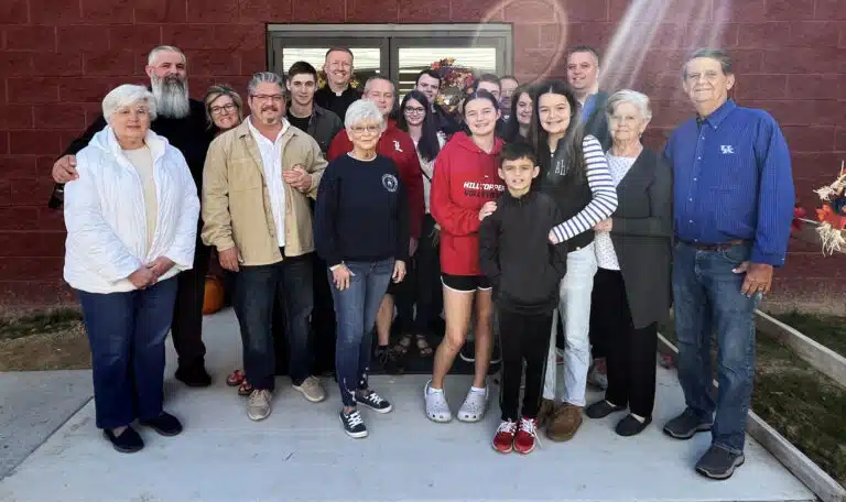 Members of the Mudd family, longtime supporters of St. Paul School, gather for a photo at the dedication. Members of the Mudd family, longtime supporters of St. Paul School, gather for a photo at the dedication.