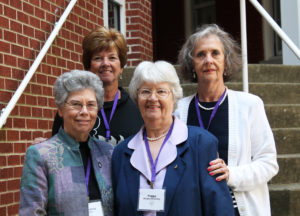 Four Murphy siblings attended the reunion. From left are Sister Nancy Murphy, A’59; Mary Murphy Riney, A’66; Peggy Murphy McCarty, A’56 and Sally Murphy Buford, A’64.
