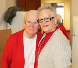 Sister Mary Jude Cecil, left, poses with Vicki Kloss, who attends functions with the Western Kentucky Associates. Vicki’s late sister, Pat Sullivan, was an associate.