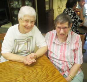 Sister Marcella Schrant and Sister Susanne Bauer were all smiles on July 12.