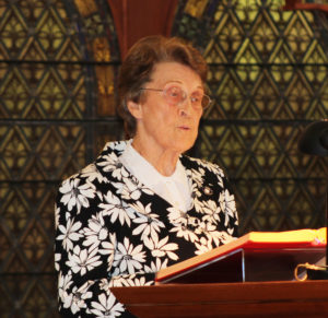 Sister Elaine Burke offers the second reading from Colossians 1: 24-28.