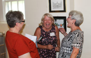 Winnie Cohron, center, enjoys a big laugh with Sister Betsy Moyer, left, and Sister Pam Mueller. The three have known each other for 46 years.