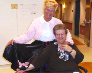 Sister Ruth is joined by Associate Carol Hill on April 27, 2013, the night of the Elvis dinner at the Mount. Hill is from Grayson County, where Sister Ruth ministered from 1996-2005. 