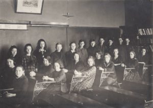 St. Agnes students in the school's early days.