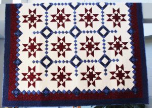 This quilt titled “Star in Heaven,” hanging in the lobby of the Retreat Center, was made in 2008 by Easie Cecil, the founder of Runaway Quilters, who died in 2014.