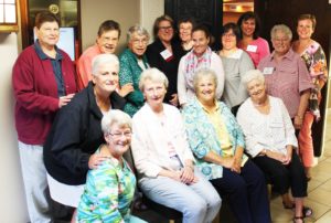 Those present who have participated in Ursuline Education Services gathered for a photo at lunchtime July 9.