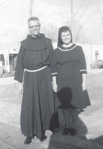 Sister Marie Brenda is pictured in 1970 with her longtime friend and spiritual director, Father Meldon Hickey, in Grants, N.M. Father Hickey died in 2005.