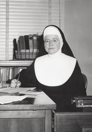 Sister Elizabeth Dye as Dean of the Junior College, 1951-1960.