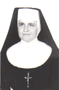 Sister Catherine in her habit in the early 1960s.