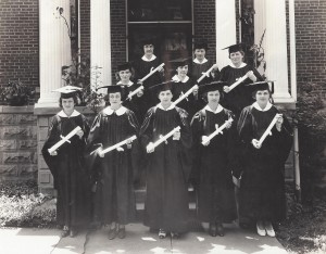 The 1935 class at the Junior College at St. Angela Hall. 