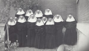 Ursuline Sisters in Kenmare, N.D. in 1943. Mother Innocentia is the third from the left, first row.